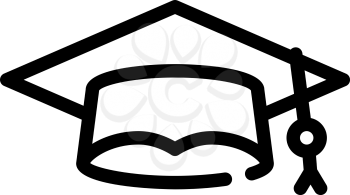 student graduation cap line icon vector. student graduation cap sign. isolated contour symbol black illustration