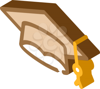 student graduation cap isometric icon vector. student graduation cap sign. isolated symbol illustration
