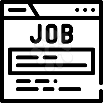 job search web site line icon vector. job search web site sign. isolated contour symbol black illustration