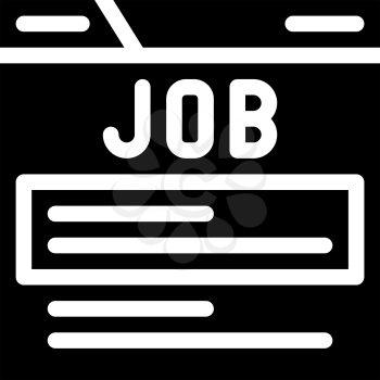 job search web site glyph icon vector. job search web site sign. isolated contour symbol black illustration