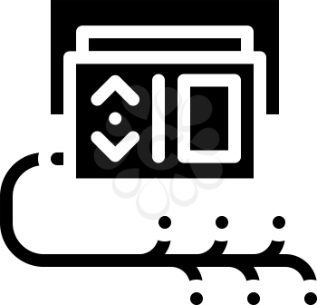 daily monitoring of rhythm glyph icon vector. daily monitoring of rhythm sign. isolated contour symbol black illustration