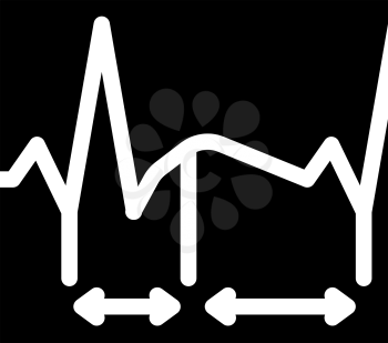diastole, analysis of sistal and cardiogram glyph icon vector. diastole, analysis of sistal and cardiogram sign. isolated contour symbol black illustration