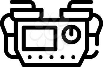 defibrillator medical equipment line icon vector. defibrillator medical equipment sign. isolated contour symbol black illustration