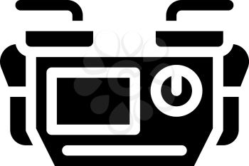defibrillator medical equipment glyph icon vector. defibrillator medical equipment sign. isolated contour symbol black illustration