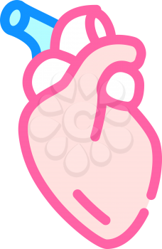 heart human organ color icon vector. heart human organ sign. isolated symbol illustration