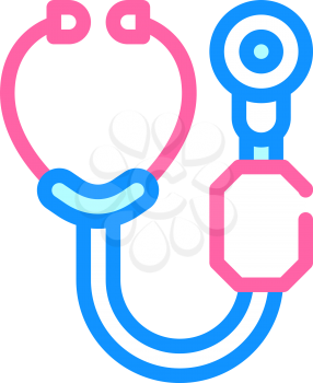 digital stethoscope color icon vector. digital stethoscope sign. isolated symbol illustration