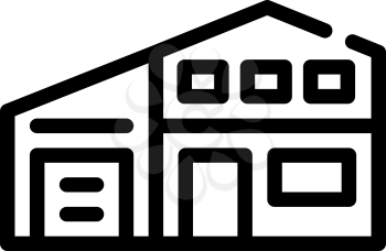 living house line icon vector. living house sign. isolated contour symbol black illustration