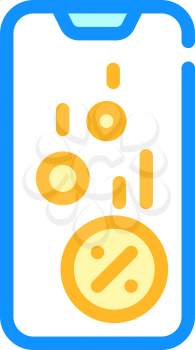 cashback mobile app color icon vector. cashback mobile app sign. isolated symbol illustration