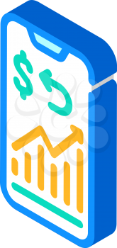 cashback mobile infographic isometric icon vector. cashback mobile infographic sign. isolated symbol illustration