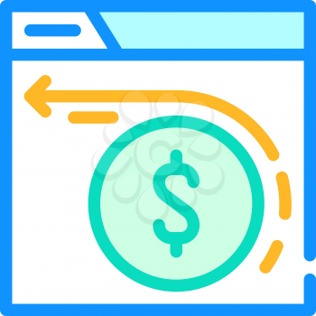 cashback analysis web site color icon vector. cashback analysis web site sign. isolated symbol illustration