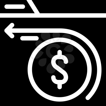 cashback analysis web site glyph icon vector. cashback analysis web site sign. isolated contour symbol black illustration