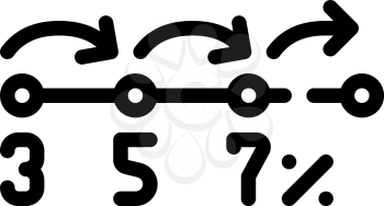 cashback increase program line icon vector. cashback increase program sign. isolated contour symbol black illustration