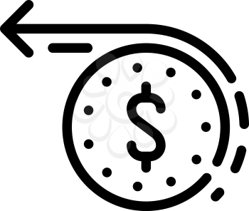 money purchaise line icon vector. money purchaise sign. isolated contour symbol black illustration