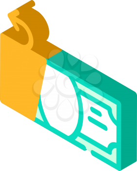 money share of cashback isometric icon vector. money share of cashback sign. isolated symbol illustration