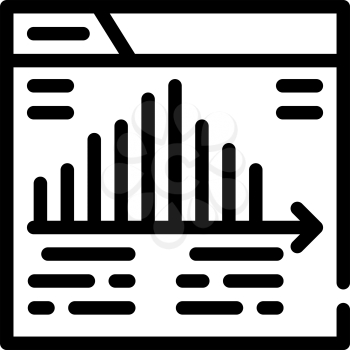 marketing infographic report line icon vector. marketing infographic report sign. isolated contour symbol black illustration