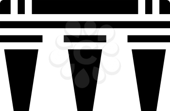water treatment factory tool glyph icon vector. water treatment factory tool sign. isolated contour symbol black illustration