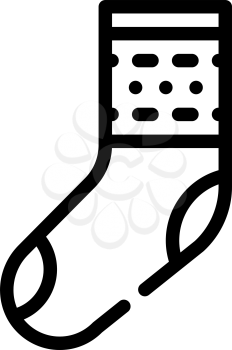sock foot clothes line icon vector. sock foot clothes sign. isolated contour symbol black illustration