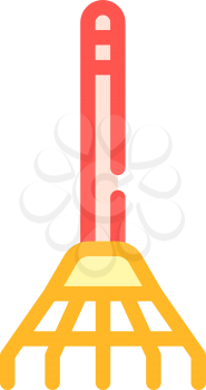 rake equipment color icon vector. rake equipment sign. isolated symbol illustration