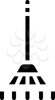 rake equipment glyph icon vector. rake equipment sign. isolated contour symbol black illustration