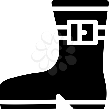 autumn shoe glyph icon vector. autumn shoe sign. isolated contour symbol black illustration