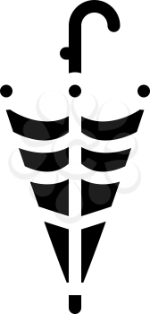 umbrella rain protection accessory glyph icon vector. umbrella rain protection accessory sign. isolated contour symbol black illustration