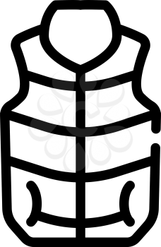 vest clothes line icon vector. vest clothes sign. isolated contour symbol black illustration