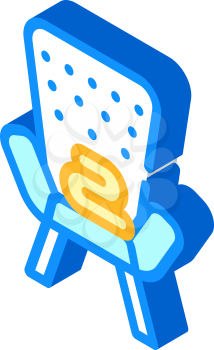 armchair with plaid isometric icon vector. armchair with plaid sign. isolated symbol illustration