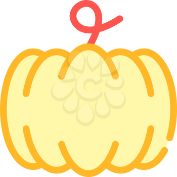 pumpkin vegetable color icon vector. pumpkin vegetable sign. isolated symbol illustration