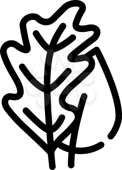 tree leaves line icon vector. tree leaves sign. isolated contour symbol black illustration