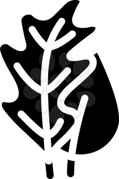 tree leaves glyph icon vector. tree leaves sign. isolated contour symbol black illustration