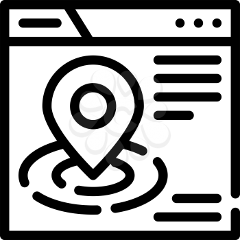 location targeting seo optimization line icon vector. location targeting seo optimization sign. isolated contour symbol black illustration