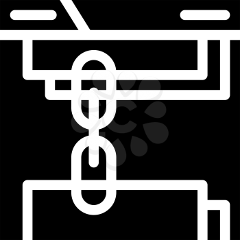 links seo optimization glyph icon vector. links seo optimization sign. isolated contour symbol black illustration