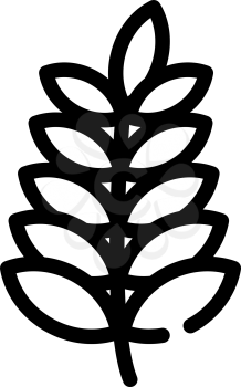 plant branch line icon vector. plant branch sign. isolated contour symbol black illustration