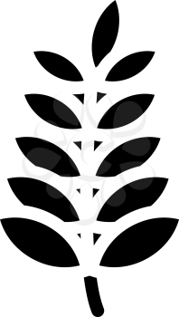 plant branch glyph icon vector. plant branch sign. isolated contour symbol black illustration