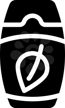herbal shampoo glyph icon vector. herbal shampoo sign. isolated contour symbol black illustration