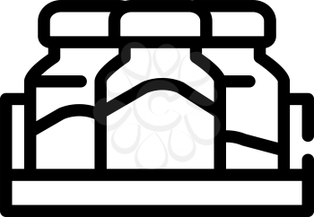 ground herbs in jars ready for sale in pharmacy line icon vector. ground herbs in jars ready for sale in pharmacy sign. isolated contour symbol black illustration