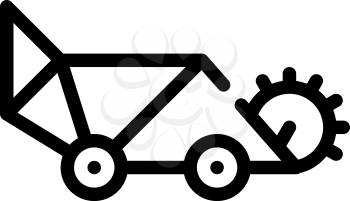 lawn mower line icon vector. lawn mower sign. isolated contour symbol black illustration