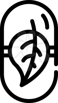 herbal medicine pill line icon vector. herbal medicine pill sign. isolated contour symbol black illustration