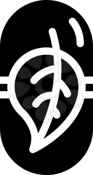 herbal medicine pill glyph icon vector. herbal medicine pill sign. isolated contour symbol black illustration