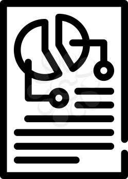 pie chart lesson line icon vector. pie chart lesson sign. isolated contour symbol black illustration