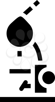 biology microscope glyph icon vector. biology microscope sign. isolated contour symbol black illustration