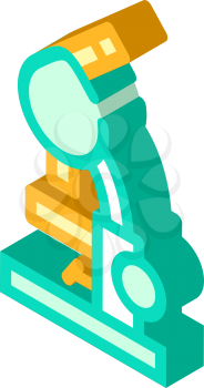 biology microscope isometric icon vector. biology microscope sign. isolated symbol illustration