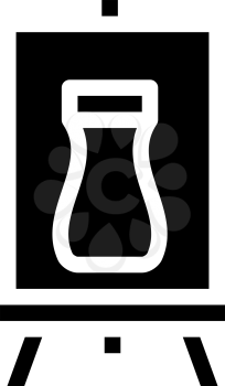 art lesson glyph icon vector. art lesson sign. isolated contour symbol black illustration