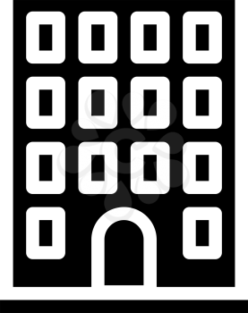 coworking building glyph icon vector. coworking building sign. isolated contour symbol black illustration