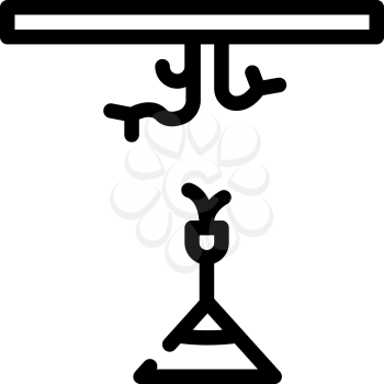 chandelier installation line icon vector. chandelier installation sign. isolated contour symbol black illustration