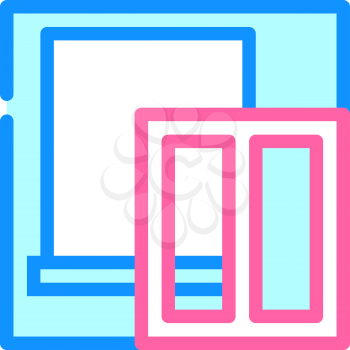 window installation color icon vector. window installation sign. isolated symbol illustration