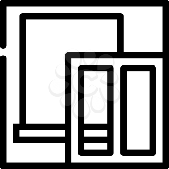 window installation line icon vector. window installation sign. isolated contour symbol black illustration
