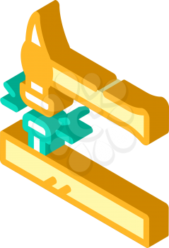 nail hammering isometric icon vector. nail hammering sign. isolated symbol illustration