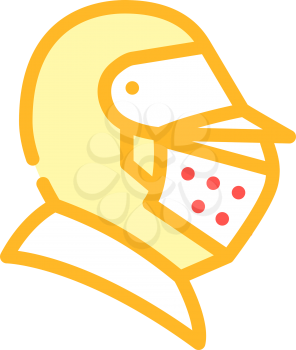 knight helmet color icon vector. knight helmet sign. isolated symbol illustration