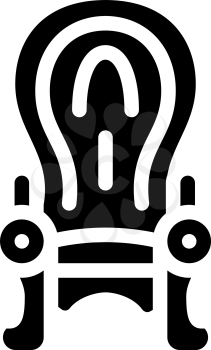 king throne glyph icon vector. king throne sign. isolated contour symbol black illustration